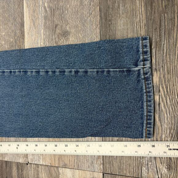 Levis 505 Dark Wash Faded Blue Mens 31x30‎ Regular Straight Denim Jeans Red Tab - Picture 8 of 13